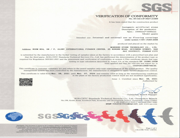 Padrão do CE da pedra inorgánica artificial de quartzo de Mordern Stone™