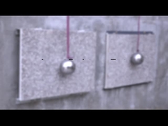 Teste de impacto do sistema de revestimento integrado de superfície fina de pedra de Joaboa Tech, que permite a economia de energia e decoração